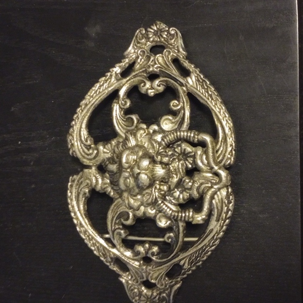 Large Silver Lion Head Belt Buckle-No Belt-Needs Hook